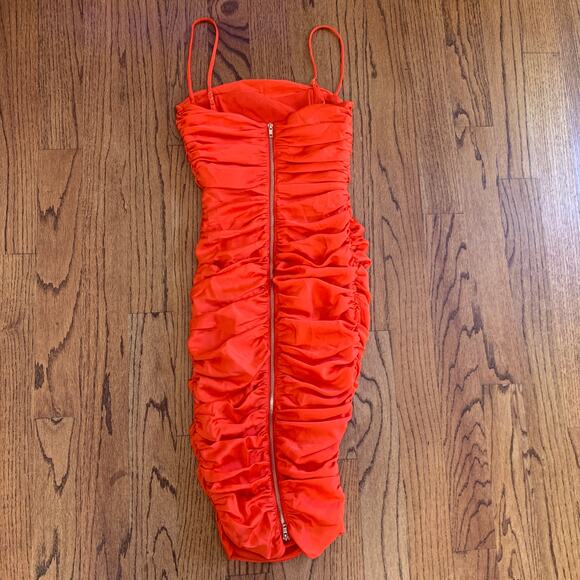 Nookie Cooper Midi Dress MSRP $299 | Tangerine | Size Small - Picture 8 of 13
